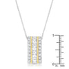 Two-Tone Three Row Hoop Pendant