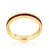 Stylish Stackables with Garnet in Gold Crystal Ring