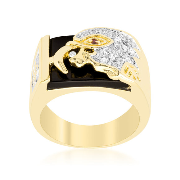 Cubic Zirconia Eagle Men's Ring