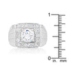 Men's Two-tone Finish Cubic Zirconia Ring