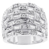 Multi Row Cubic Zirconia Fashion Ring