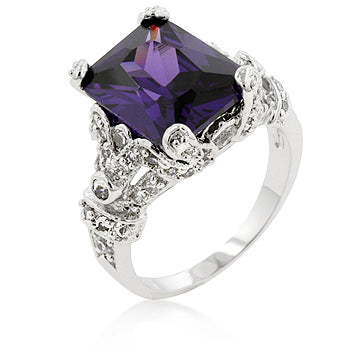 Amethyst Purple Princess Ring