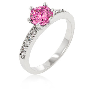 Petite Pink Engagement Ring