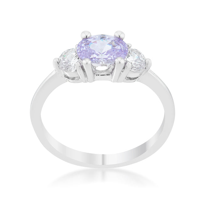 【１着でも送料無料】 Miranna 1.2ct GOODIN J - Ring Oval Classic Rhodium CZ Lavender その他