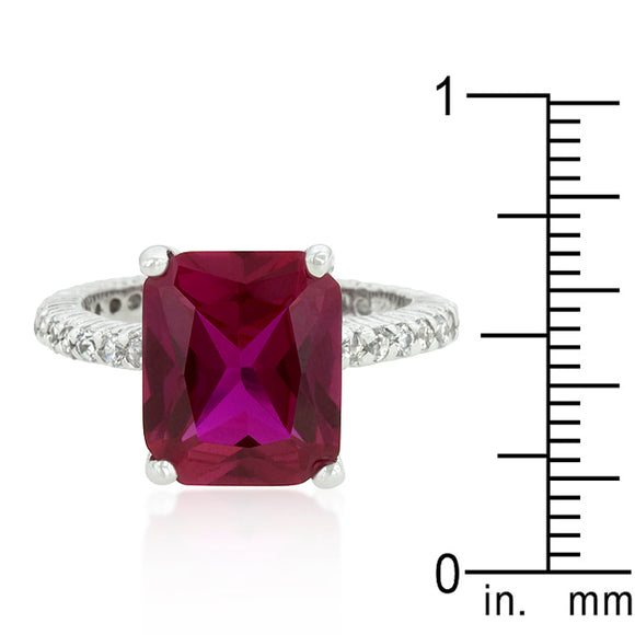 Radiant Cut Pink Engagement Ring