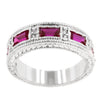 Ruby Red Bezel Eternity Band