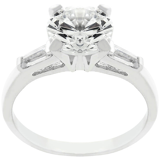 Classic Triple White Engagement Ring