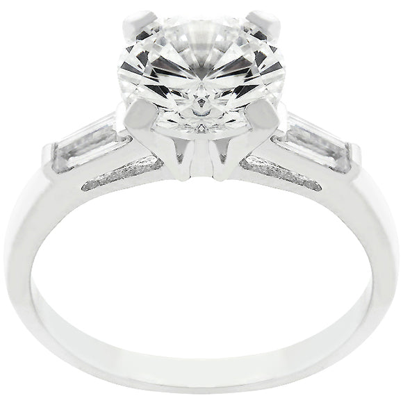 Classic Triple White Engagement Ring