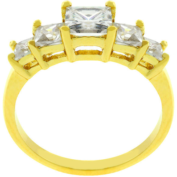 5-Stone Anniversary Ring in Goldtone