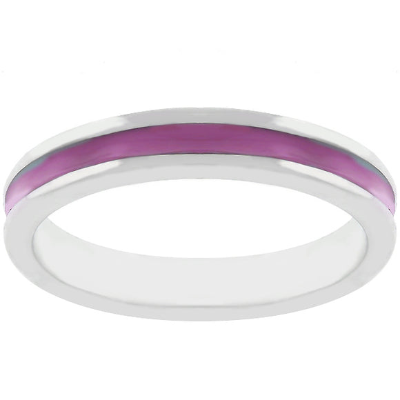 Fuchsia Enamel Eternity Ring