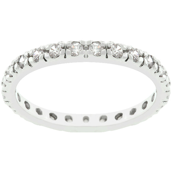 Clear Cubic Zirconia Eternity Ring