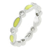 Yellow Link Enamel Stacker Ring