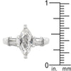 Silvertone Marquise Centerpiece Ring
