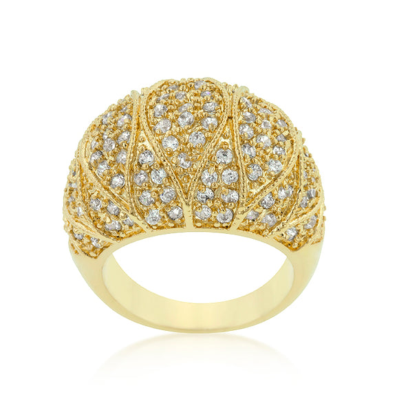 Goldeneye Clear Cubic Zirconia Cocktail Ring