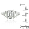 Emerald Cut Triplet Engagement Ring