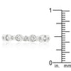 Alternating Bezel Linked Cubic Zirconia Eternity Band