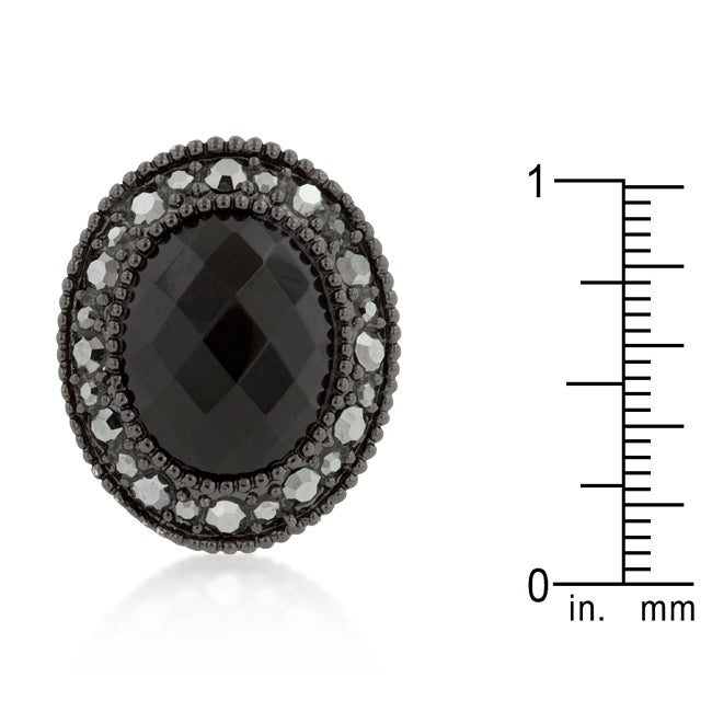 Vintage Black Cocktail Ring