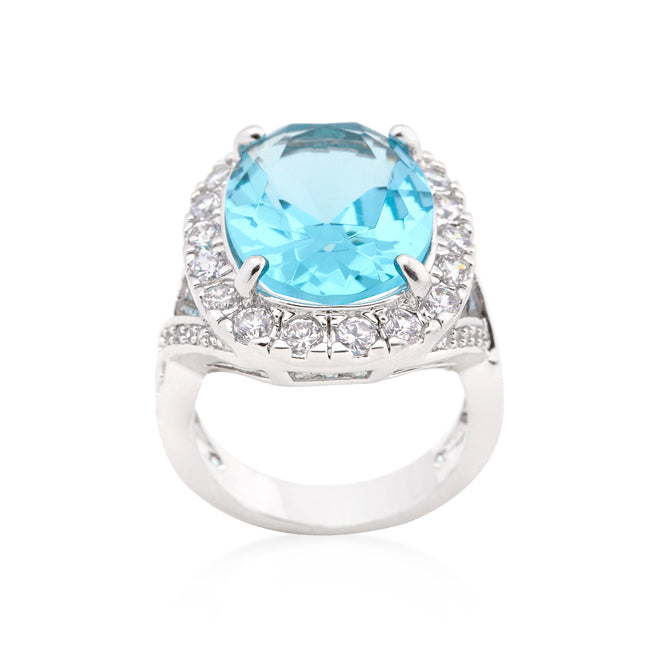 Oval Blue Topaz Cocktail Ring - J GOODIN