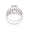 Princess Cut Cubic Zirconia Triple Bridal Set