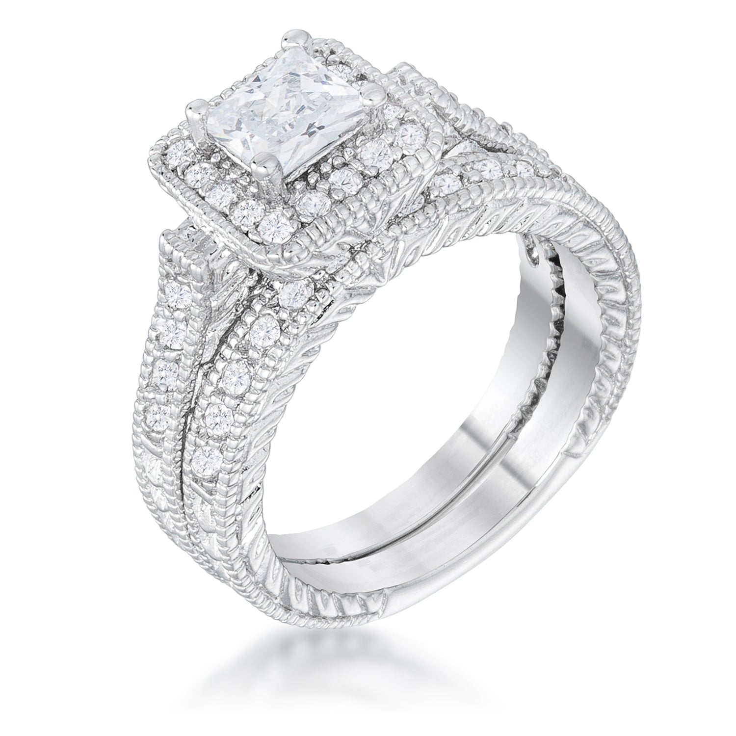 専用【1ml×3本】CNP +H4CBDリキッド 90％WEDDING CAKE Art Deco Princess Cut Bridal Set - J GOODIN