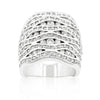 Cubic Zirconia Pave Abstract Ring