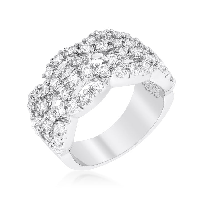 Braided CZ Cocktail Ring J GOODIN