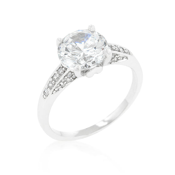 Contemporary Engagement Ring with Large Center Stone