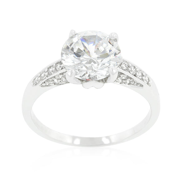 Contemporary Engagement Ring with Large Center Stone