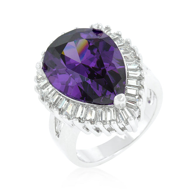 Cushion-Cut Amethyst Diamond Halo Cocktail Ring in 14k Rose Gold (10.5mm)