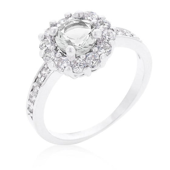 Bella Birthstone Engagement Ring in Clear