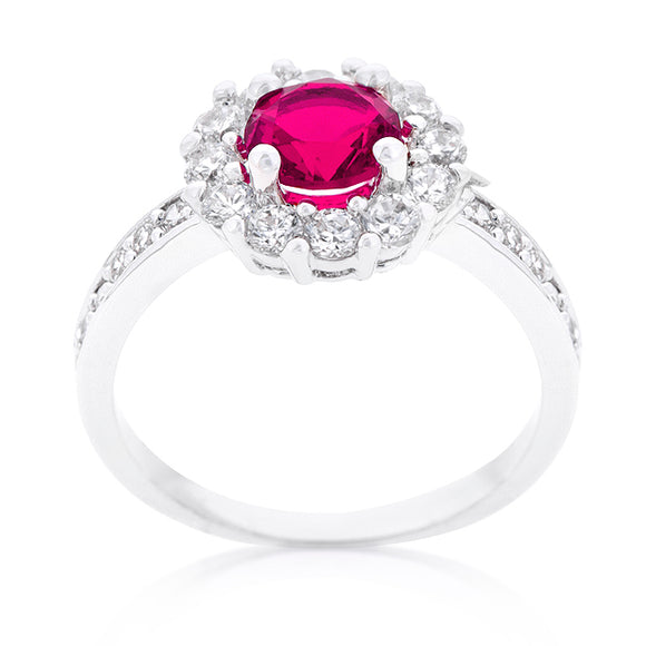 Bella Birthstone Engagement Ring in Pink