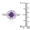 Lavender Halo Engagement Ring