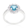 Bella Birthstone Engagement Ring in Blue