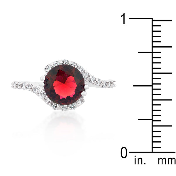 Red Swirling Engagement Ring - J GOODIN
