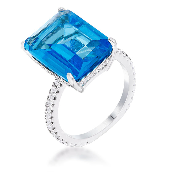 Rhodium Plated Turquoise Wrap Ring - Wholesale Silver Jewelry - Silver  Stars Collection