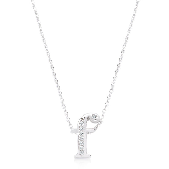 Pave Initial F Pendant