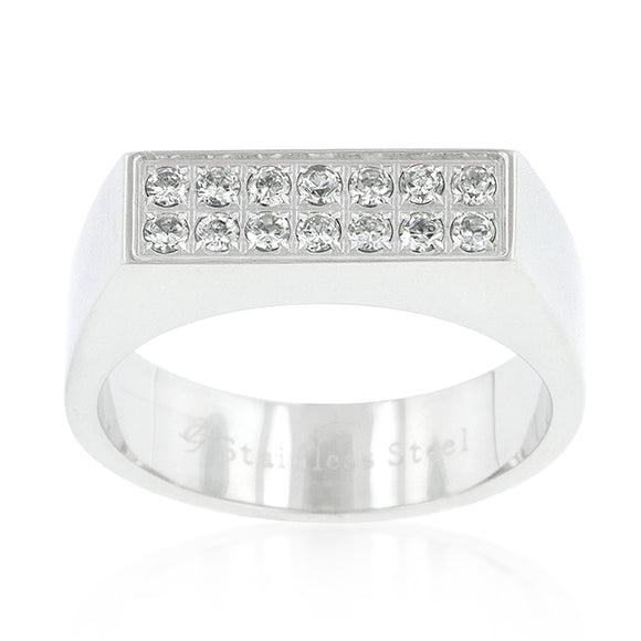 Stainless Steel Mens Bling Ring