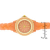 Carmen Braided Ladylike Watch With Coral Rubber Strap