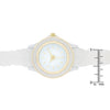 Carmen Braided Ladylike Watch With White Rubber Strap